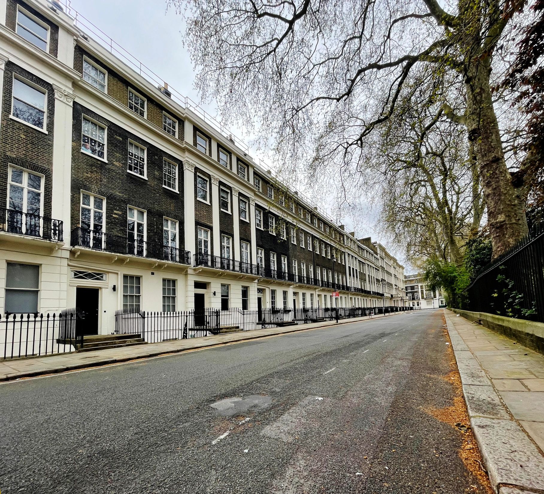 London street scene used as testimonial backdrop
